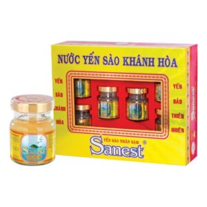 Nước Yến sào Sanest lọ Nhân sâm Fucoidan 70ml, Hộp 6 Lọ